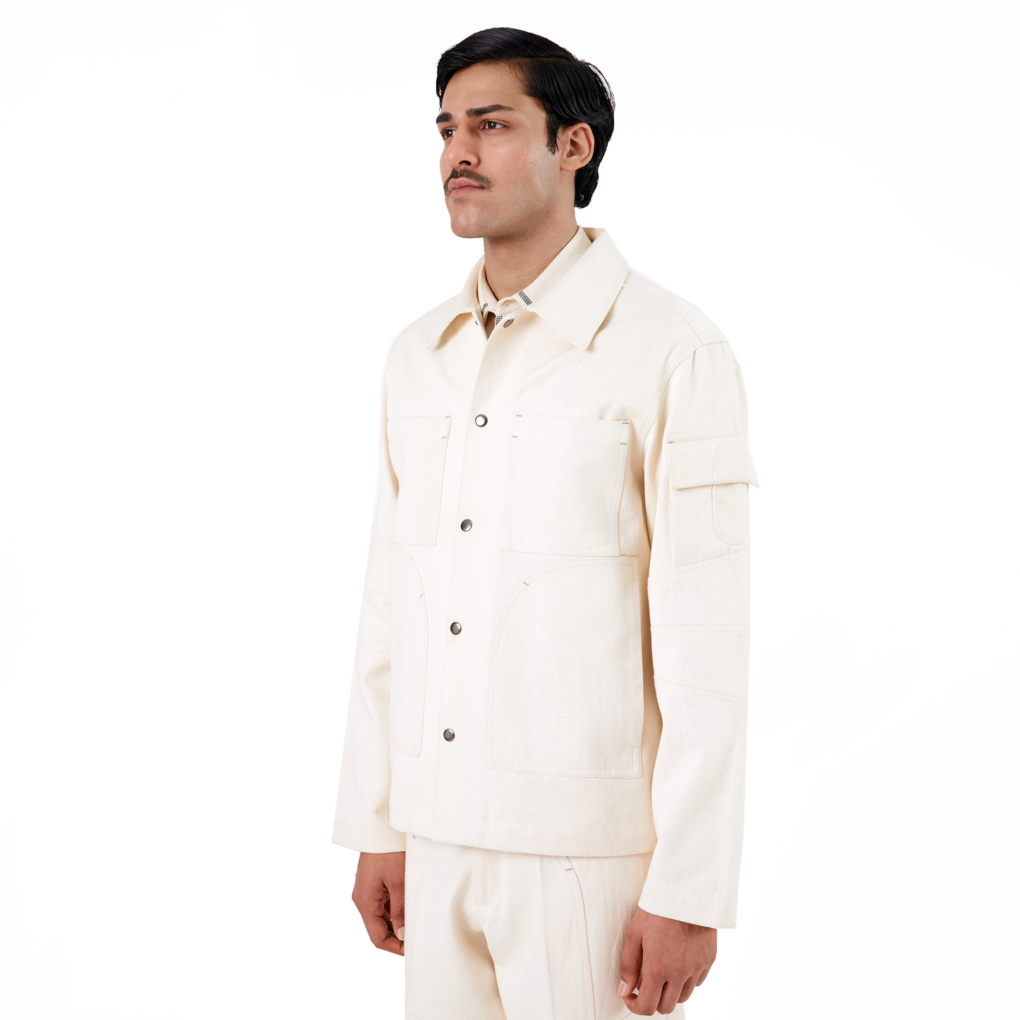 Elbow Overshirt- Off White