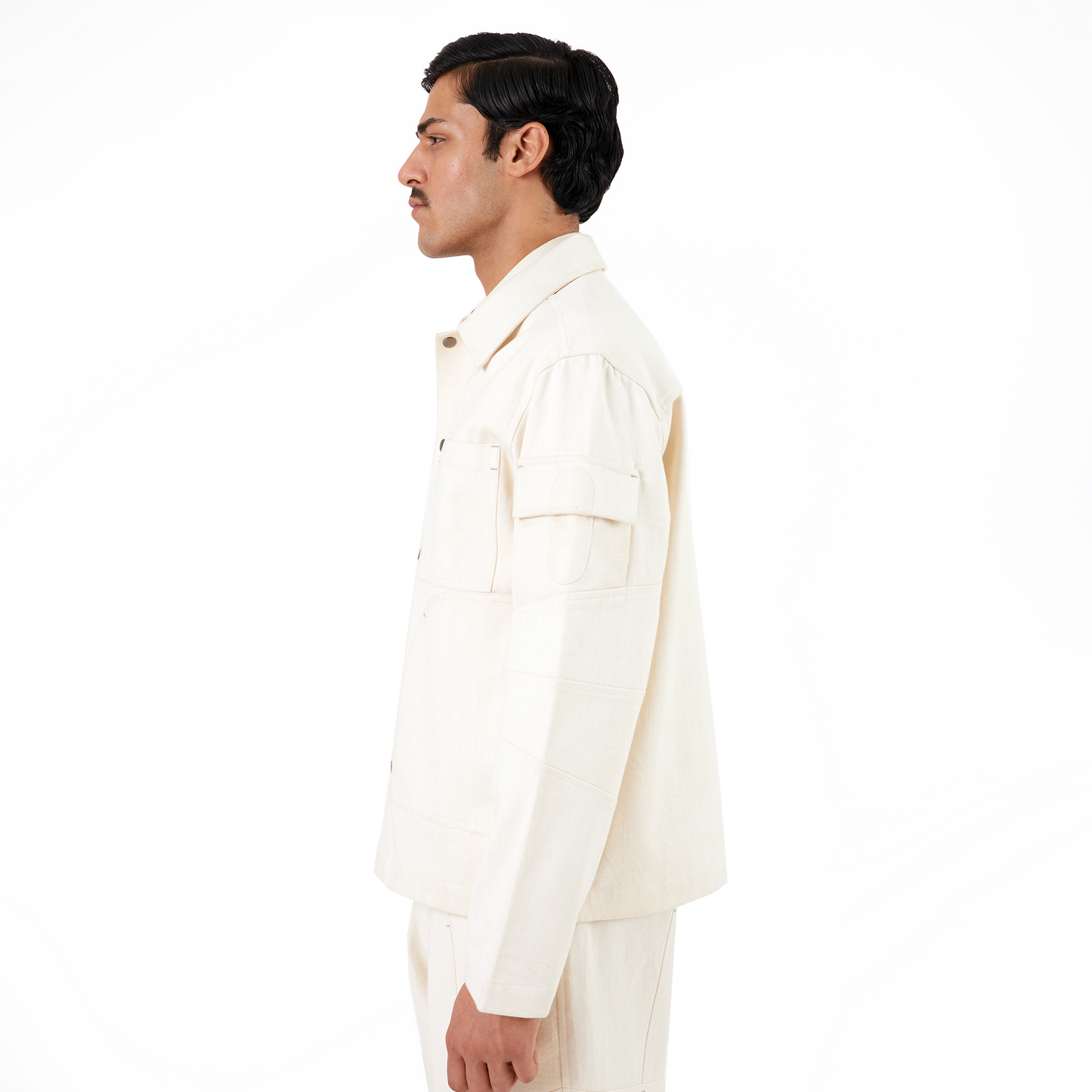 Elbow Overshirt- Off White