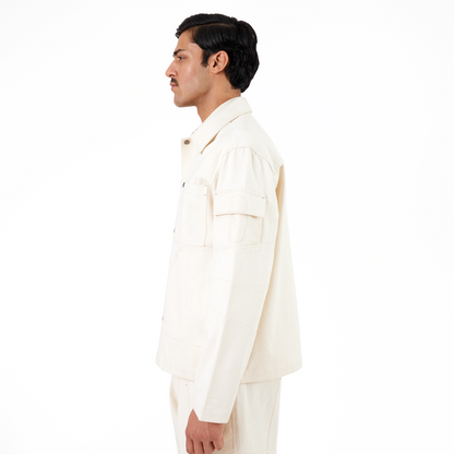 Elbow Overshirt- Off White