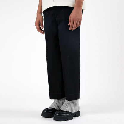 Regiment Knit Layered Pants- BL