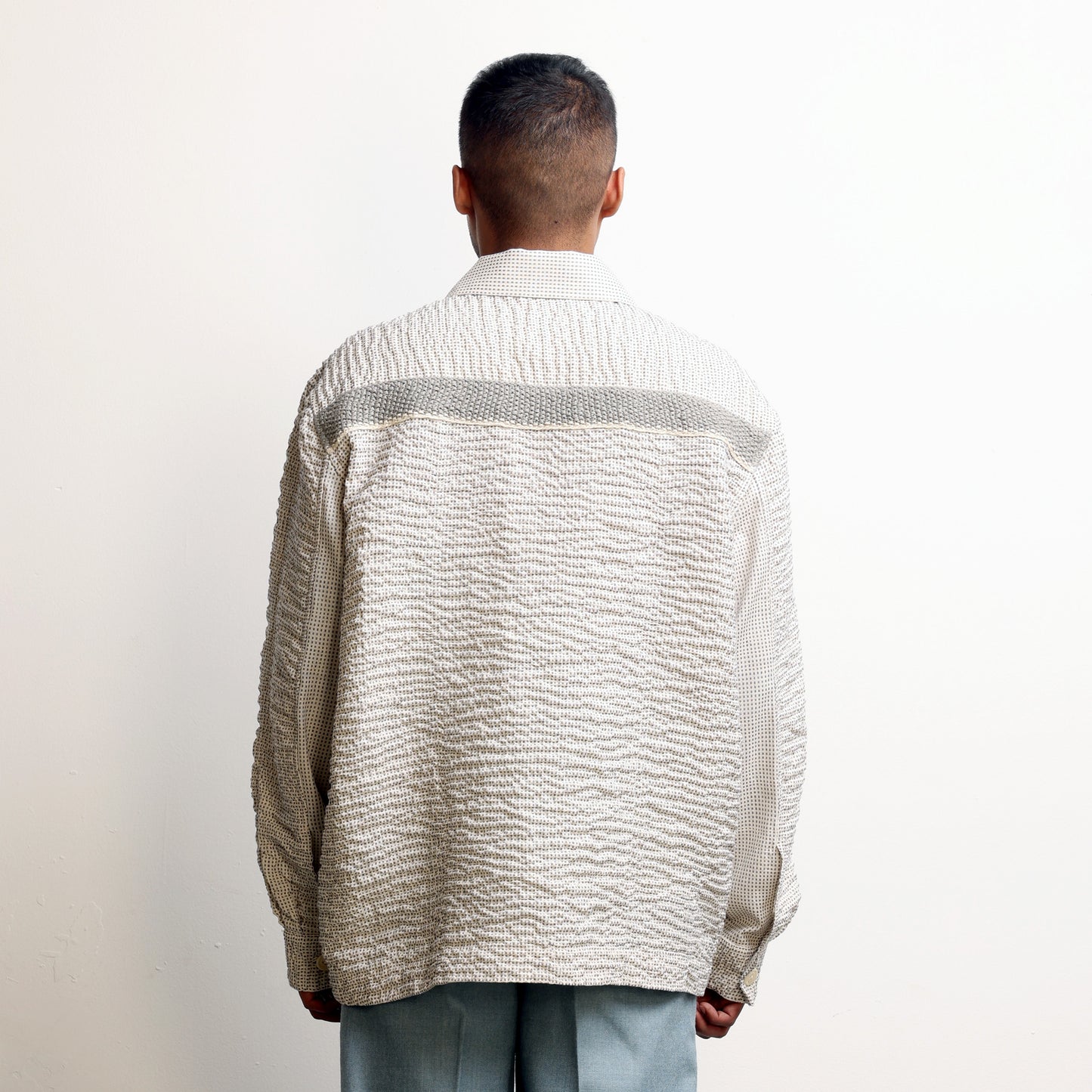 Actin Wrinkled Maheshwar Overshirt- Off White