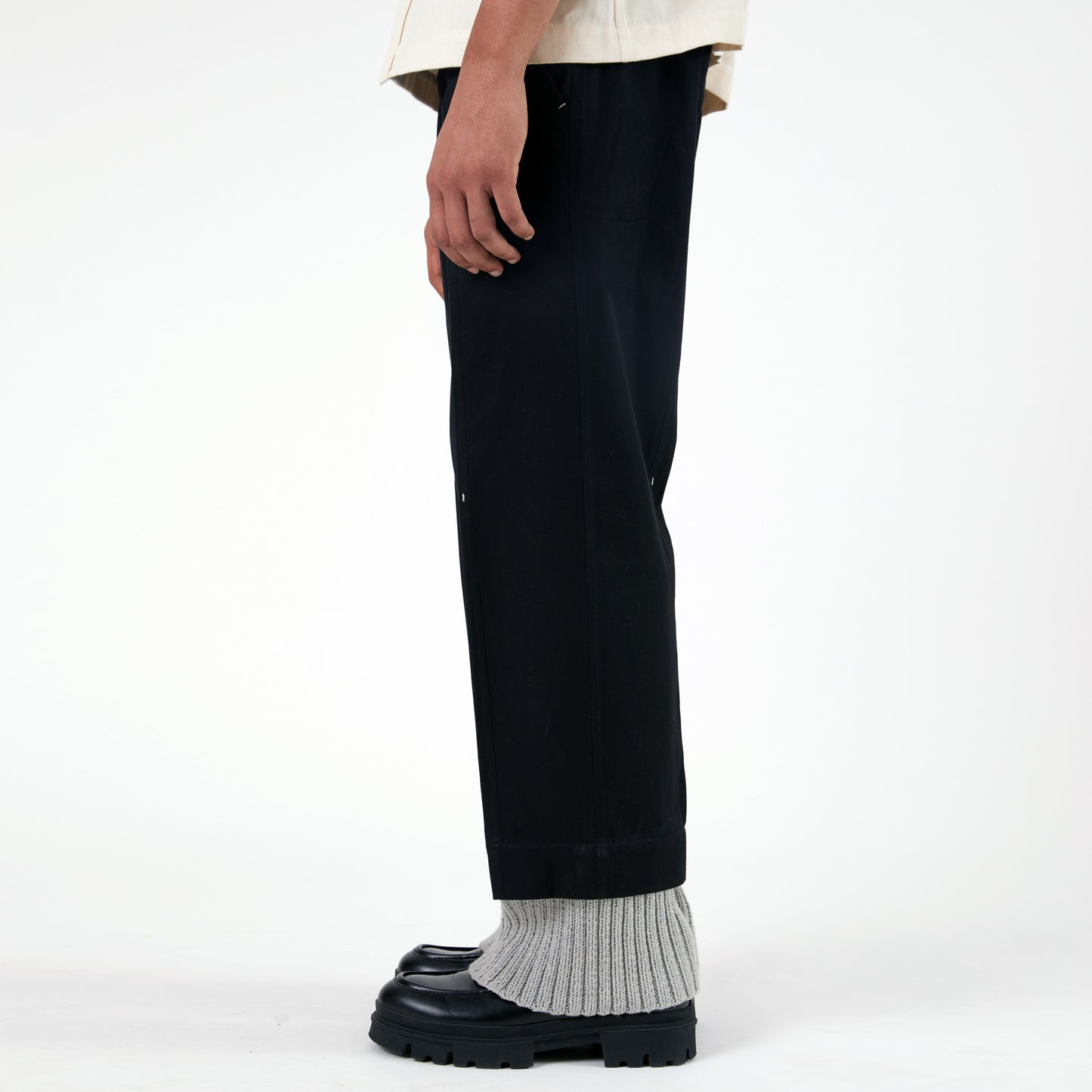 Regiment Knit Layered Pants- BL