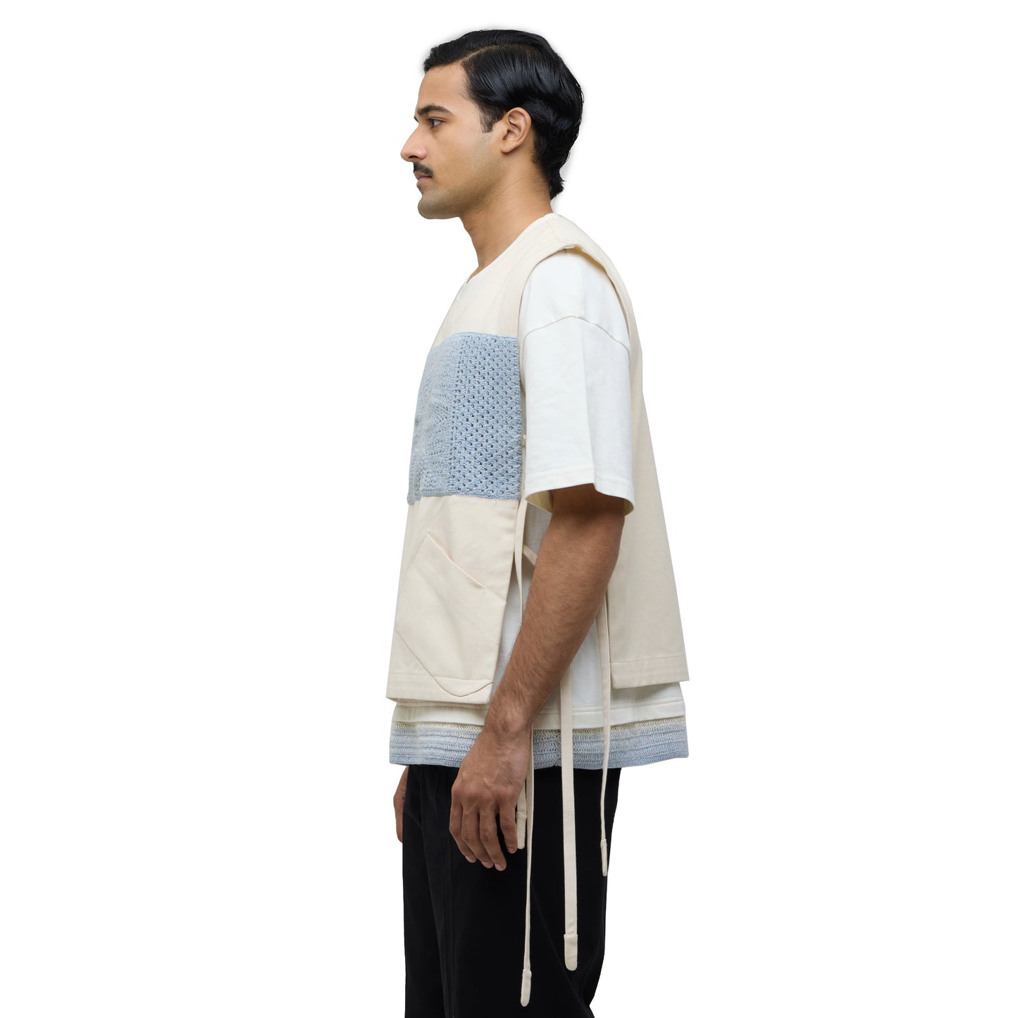 Epidermis Crochet Applique Vest - OW