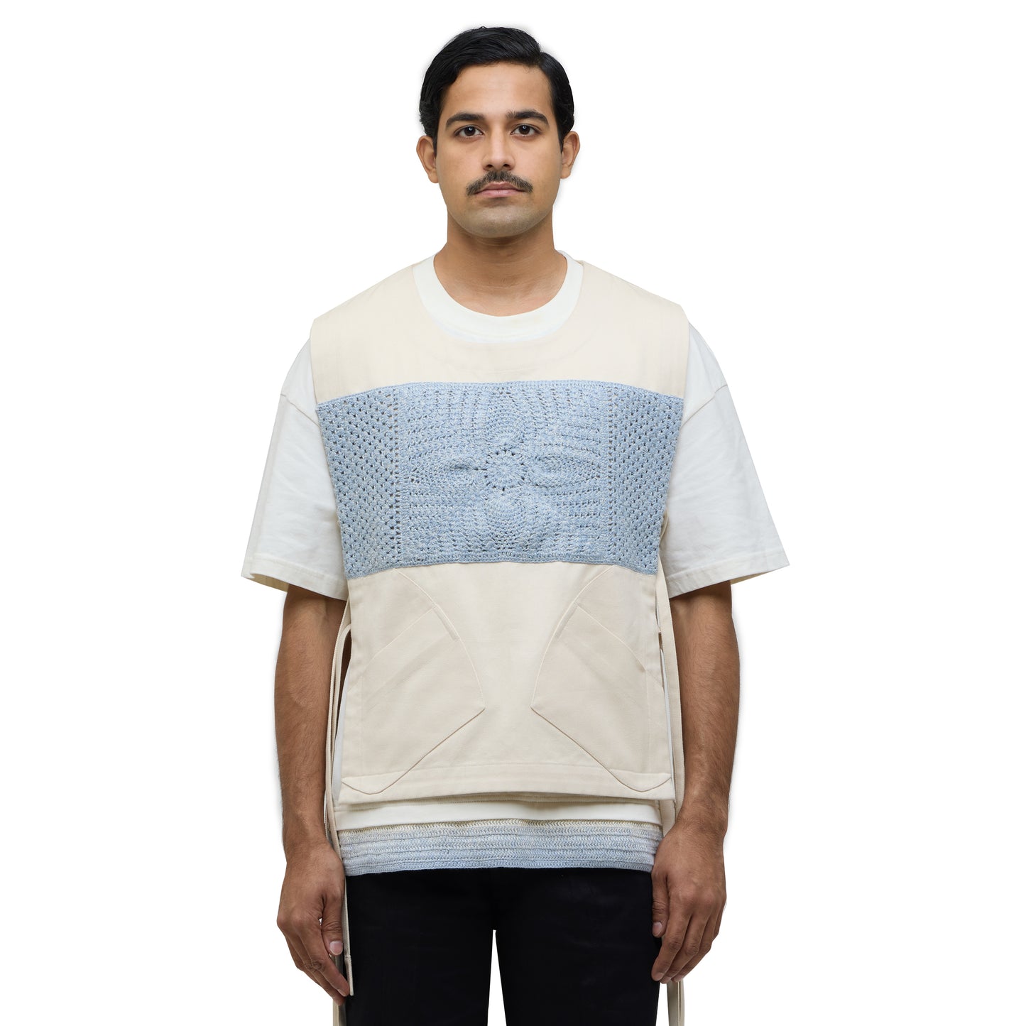 Epidermis Crochet Applique Vest - OW