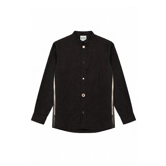 TENDON LINEN BLEND SHIRT- BL