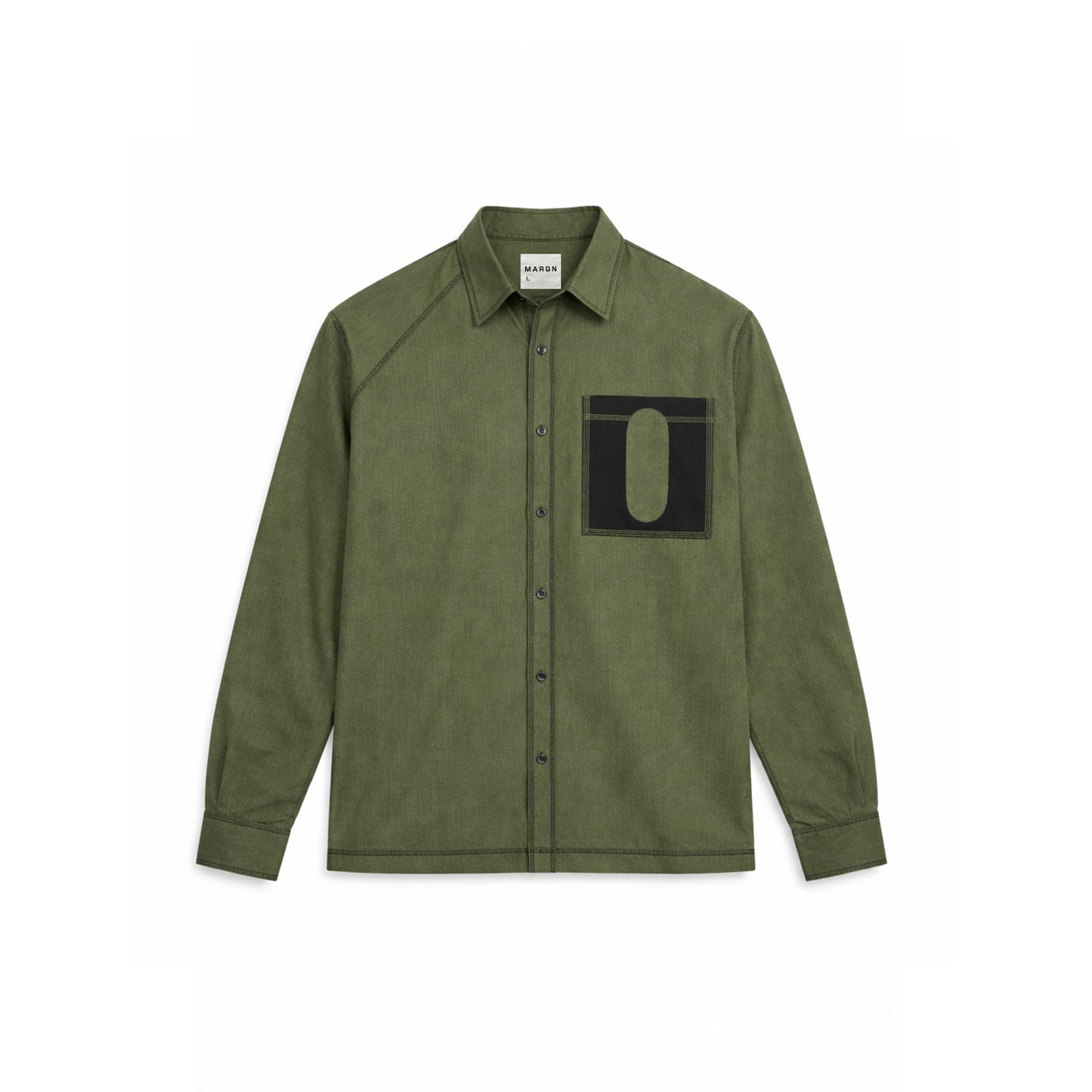 Canopy Denim Shirt Full Sleeves- Olive