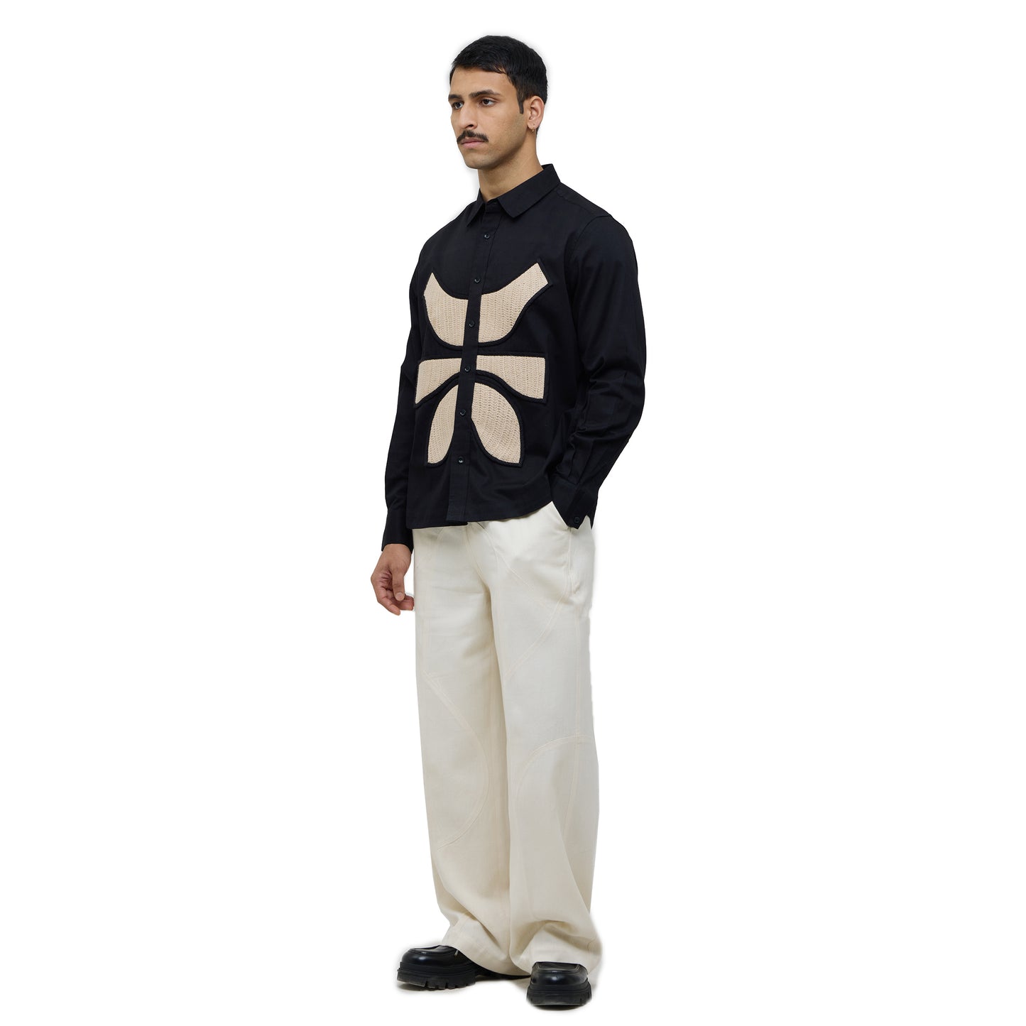 Vertebrae Symbolic Shirt Full Sleeves- Black
