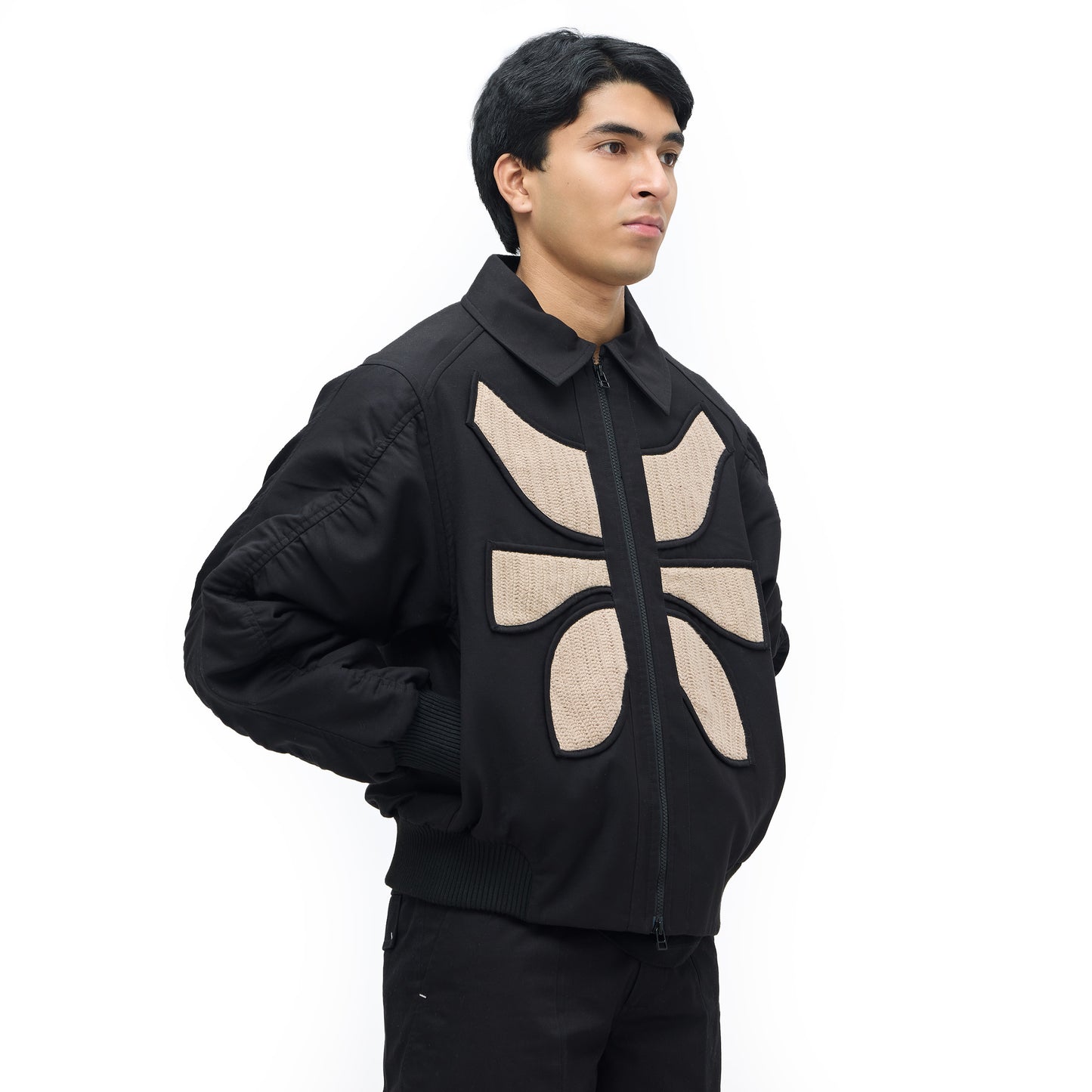 VERTEBRAE BOMBER JACKET- BL