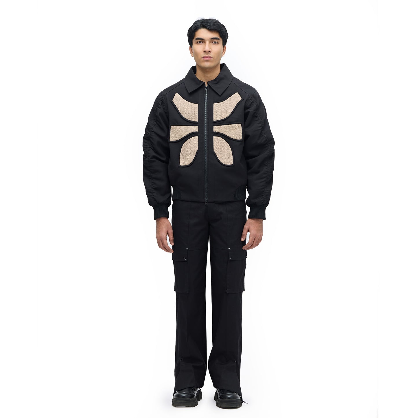 VERTEBRAE BOMBER JACKET- BL