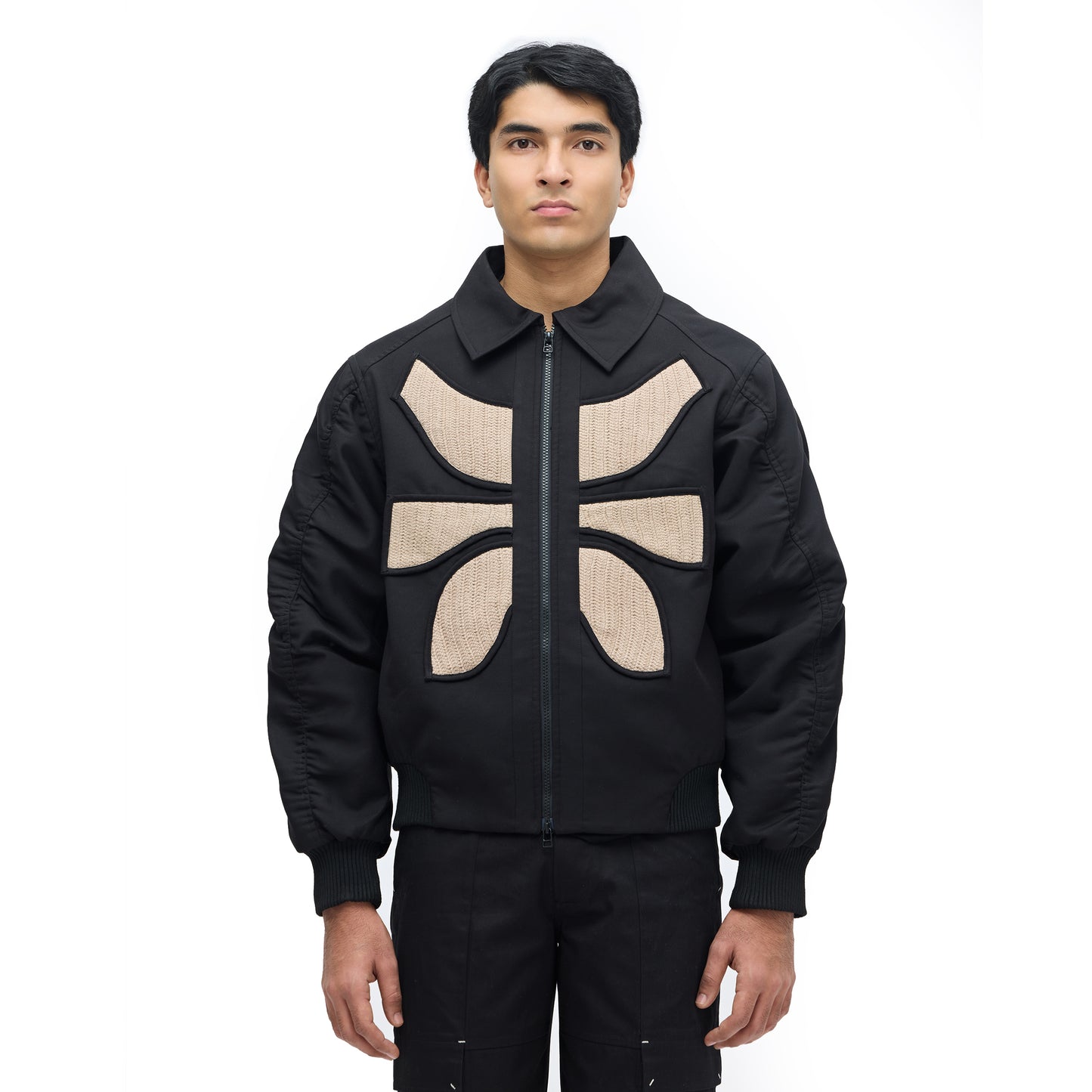 VERTEBRAE BOMBER JACKET- BL