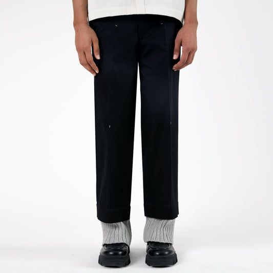 Regiment Knit Layered Pants- BL