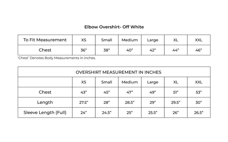 Elbow Overshirt- Off White