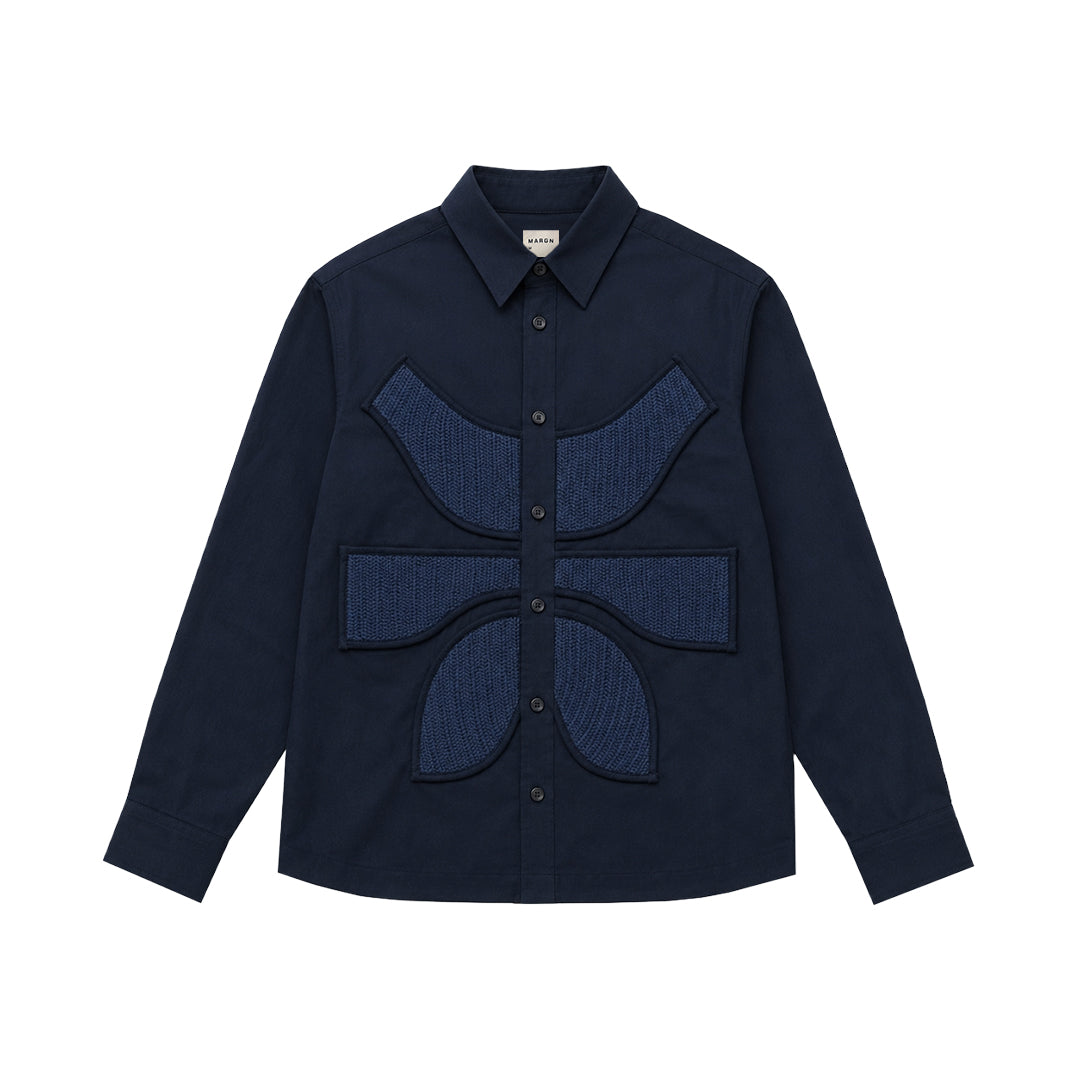 Vertebrae Symbolic Shirt Full Sleeves- Navy