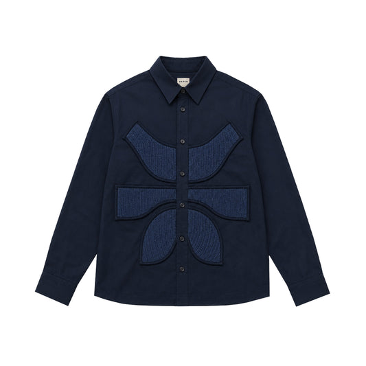 Vertebrae Symbolic Shirt Full Sleeves- Navy