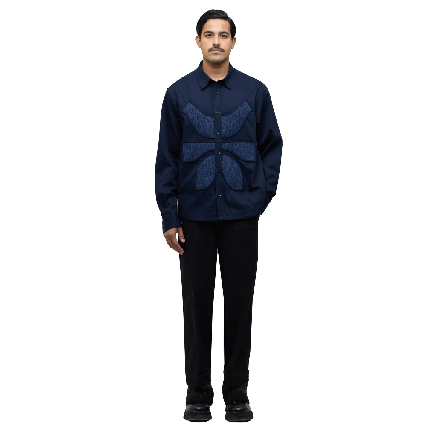 Vertebrae Symbolic Shirt Full Sleeves- Navy