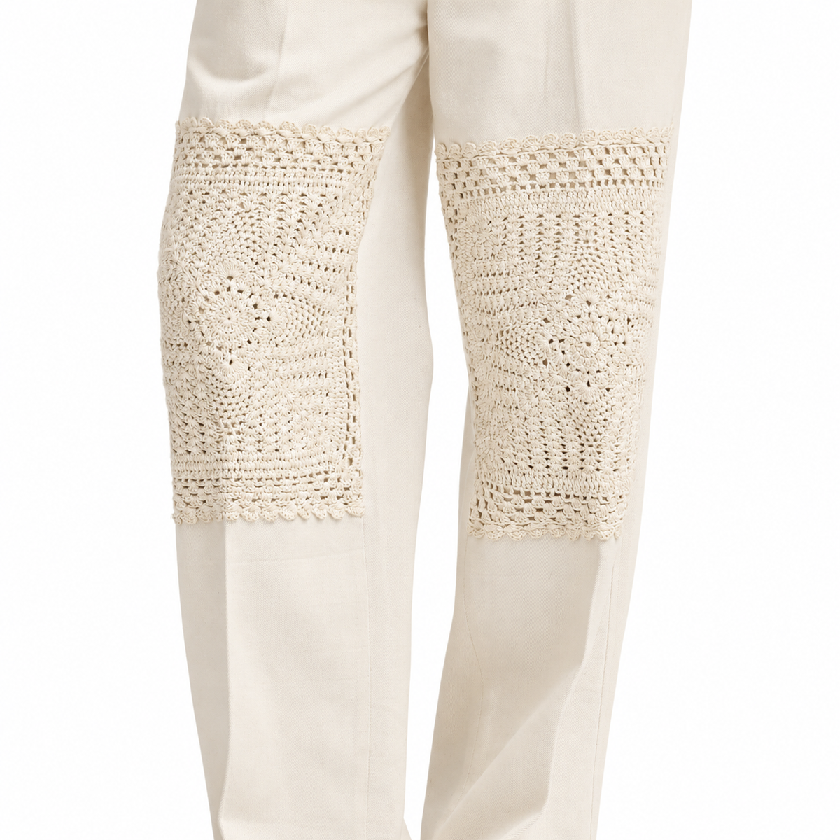 EPIDERMIS CROCHET APPLIQUE TROUSERS- OW- 102