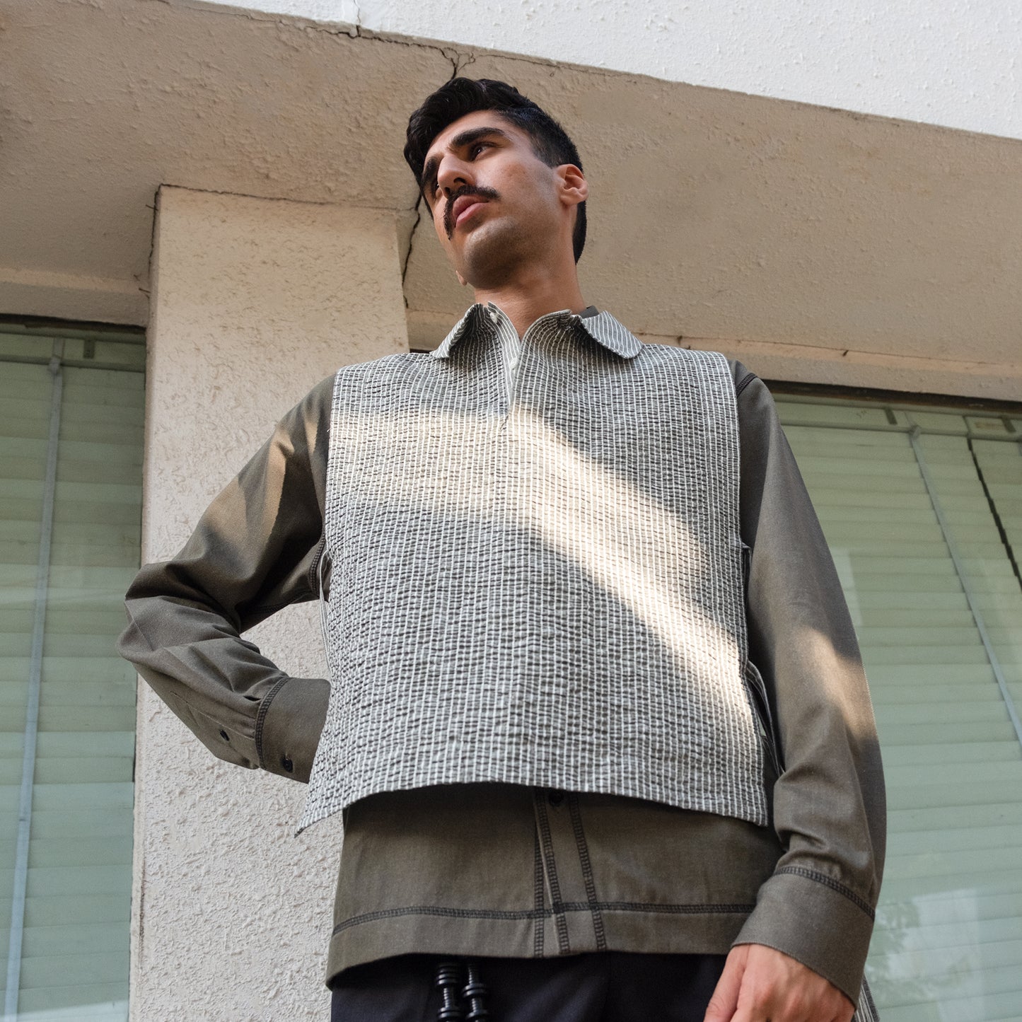 Actin Upcycled Vest- Olive