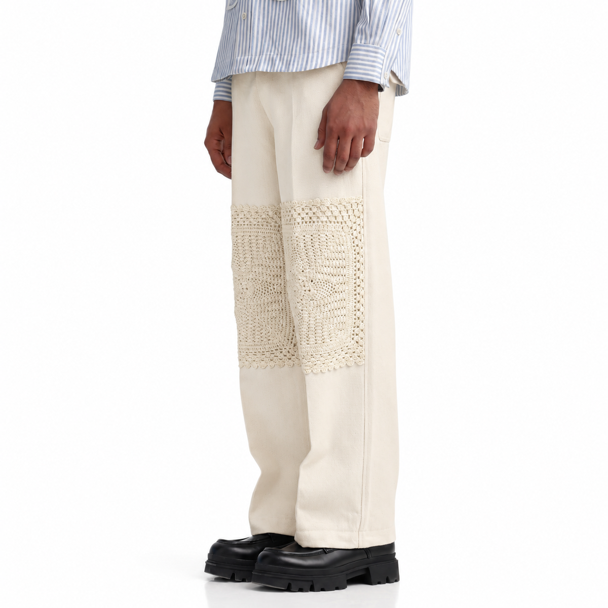 EPIDERMIS CROCHET APPLIQUE TROUSERS- OW- 102