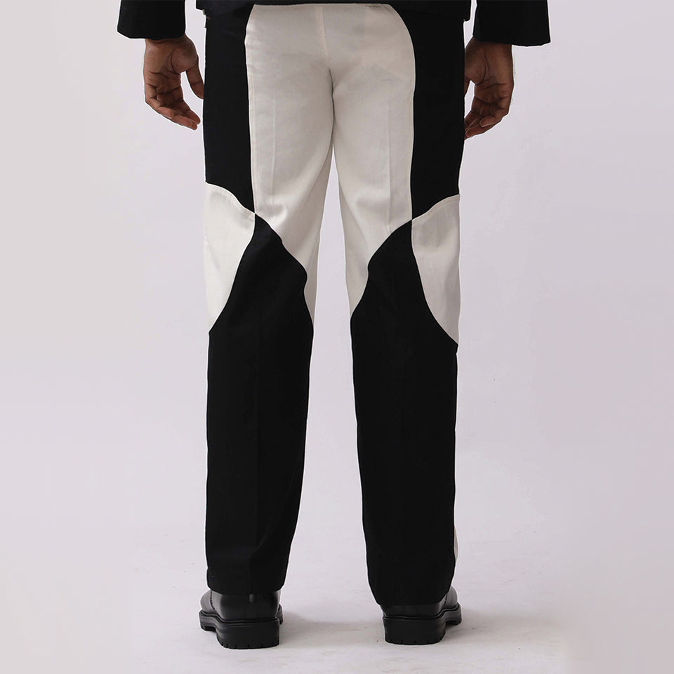 Border Panelled Trousers -BL