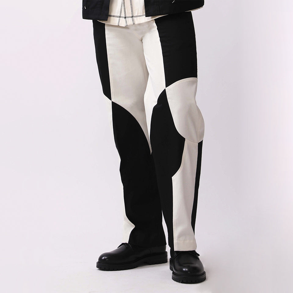 Border Panelled Trousers -BL