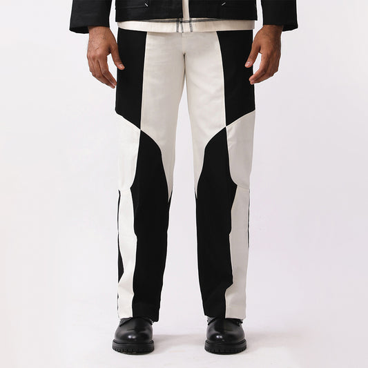 Border Panelled Trousers -BL
