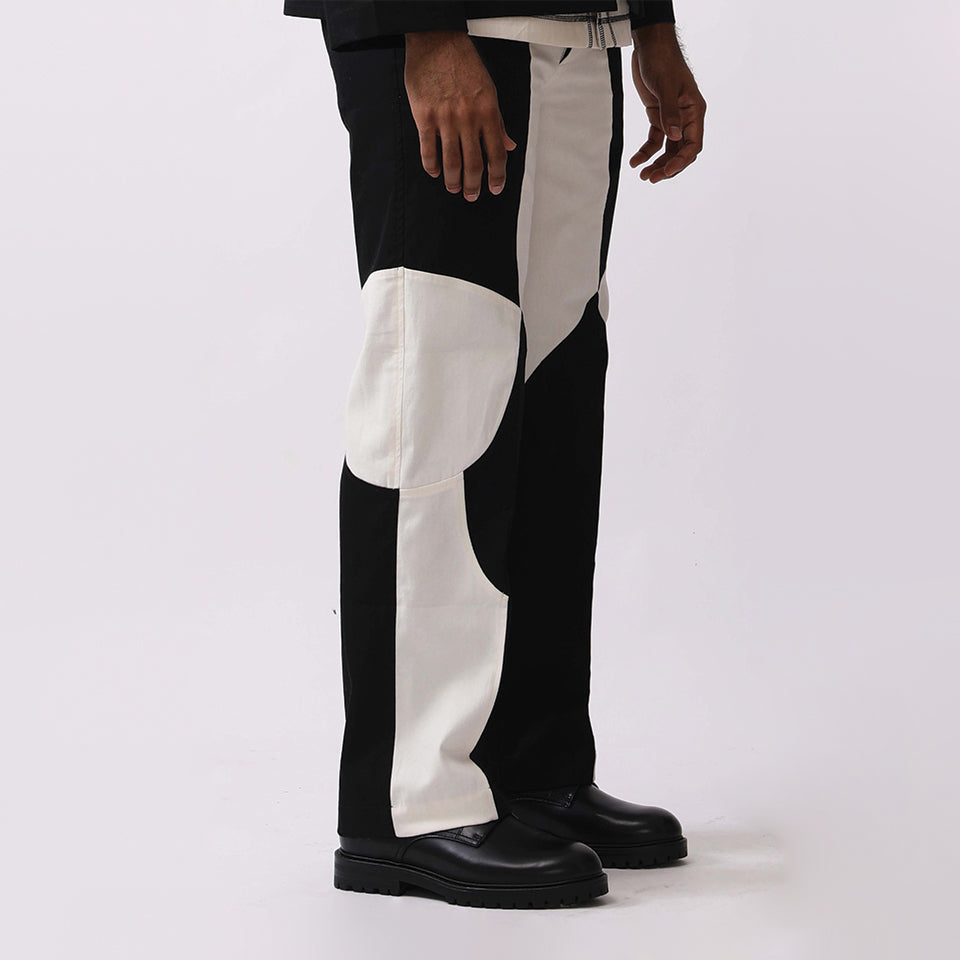 Border Panelled Trousers -BL