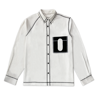 Canopy Denim Shirt- Full Sleeves- Off-White