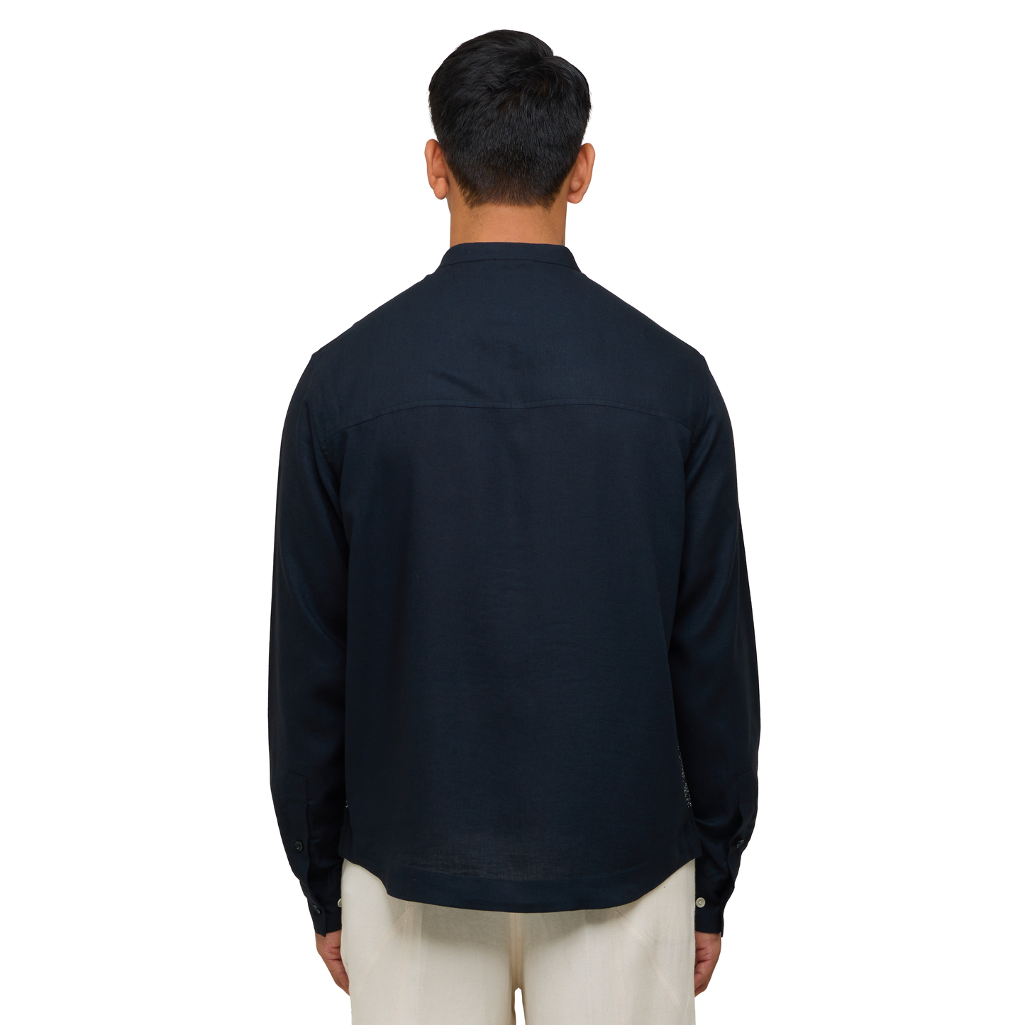 TENDON LINEN BLEND SHIRT- BL