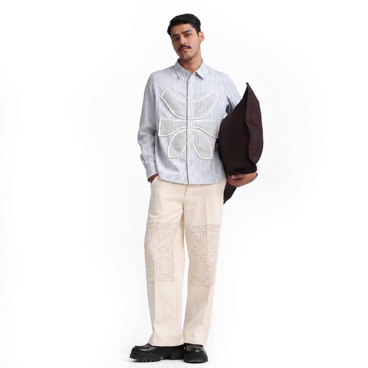 EPIDERMIS CROCHET APPLIQUE TROUSERS- OW- 102